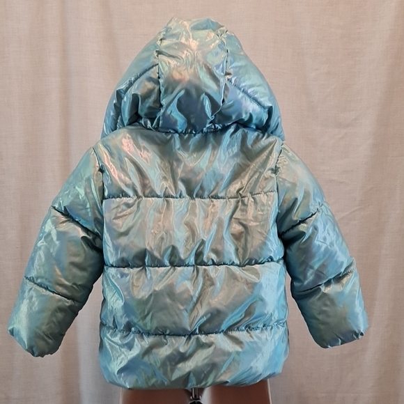GAP Kids Lt Blue Puffer Jacket New condition, Sherpa lined 3T, front pockets - Picture 3 of 5